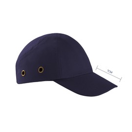 Men's Work Hat Head Protecive Safety Bump Cap with Reflective Stripes Lightweight Breathable Hard Hat Head Protection Cap for Unisex(M118-Navy)