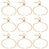 UNICRAFTALE 10pcs 8-5/8 Inch Stainless Steel Adjustable Slider Bracelets Golden