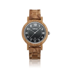 Zeiholz Wooden Watch Wolkenstein Unisex with Dial / Natural Product / Hypoallergenic / Sustainable / Handmade, Light brown