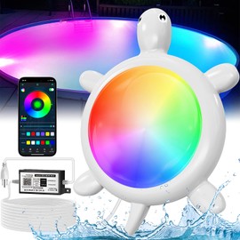 PRIORARE 22W Submersible Pool Lights, 5V Underwater Pool Light for Above Ground Inground Swimming Pools with APP Control Magnetic Led Pool Lights RGB Dimmable Timer IP68 Waterproof Music Sync