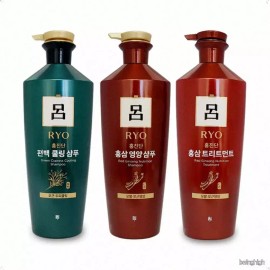 Ryo 인삼뿌리 영양 모발탄력 편백 두피 청량 펌프형 대용량 샴푸 컨디셔너 세트 [려 홍진단 홍삼영양샴푸820ml] Ginseng Root Nutritional Hair Elasticity Cypress Scalp Refreshing Pump-Type Large Capacity Shampoo Conditioner Set [Ryo Hongjindan Ginseng Nutritional Shampoo 820ml]