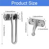 Seimneire 2 Pack Silver Hotel Door Swing Bar Lock Latch