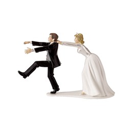Wilton "Oh No You Don’t" Wedding Cake Topper Figurine, 6.3" W x 4.25" H