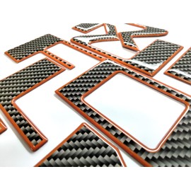 AFX 3D Carbon Orange Out Raised Tailgate Letters Compatible with Nissan Frontier 2022 2023 2024 Model US Made