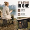 Soly Portable Folding Stool,14.2"Collapsible Camp Stool with Storage Pocket