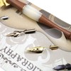 Meprotal Wood Calligraphy Oblique Dip Pen Holder Set, Removable Nib