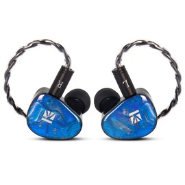 keephifi KBEAR KB02 IEM Headphones In Ear Monitoring, 10 mm Elastic Bone Conduction In-Ear Headphones Cable 6N OFC, 3D Printed Resin Cavity, Deep Bass Earphones Wired for Musicians, Gaming