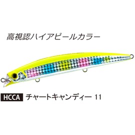 DUEL HARDCORE F1195-HCCA H3 (F), Lure, Lipless Minnow Hardcore Shallow Runner 4.7 in. (120 mm), Weight: 0.6 oz (17 g), Chart Candy, Sea Bass, Blackfin Sea Bass