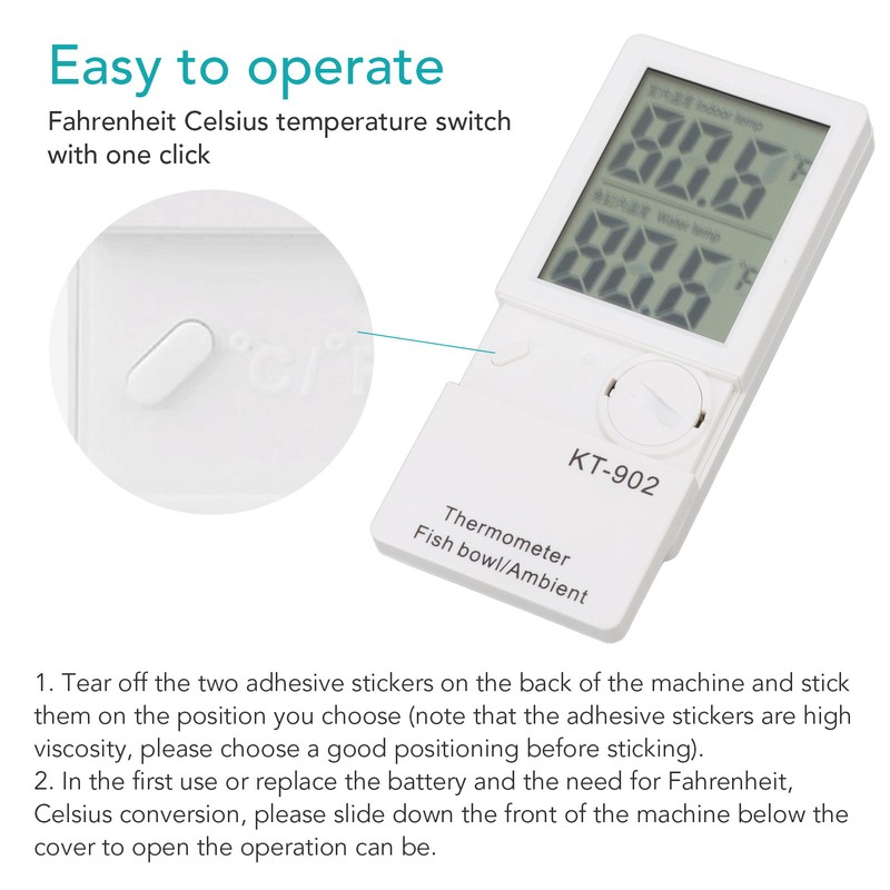 Digital Aquarium Thermometer Ultra Low Power Consumption Electronic Digital Fish