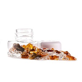VitaJuwel VitaJuwel Crystal Jar AMBER | Wassersteine im Glas fr Edelsteinwasser & Wasserbelebung (Bernstein & Bergkristall)