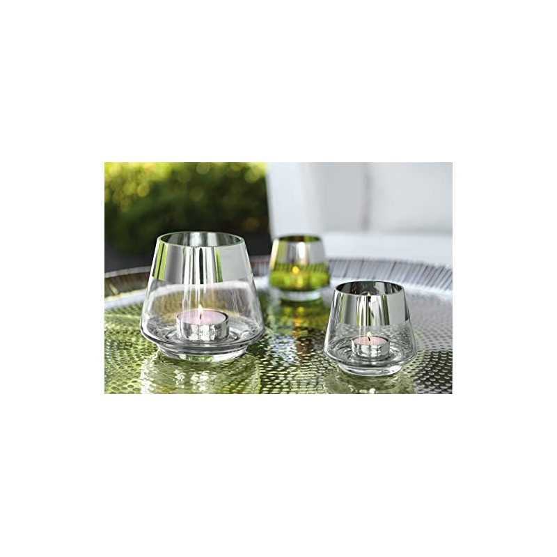 JONA/Teelichthhalter,Glas/H.13cm,D.15cm