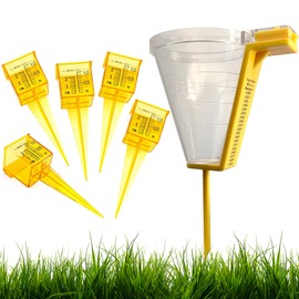 Pro Irrigation Catch Cups Extremely Calibration Outdoor Accurate Tool for Green Lawn Rain Sprinkler Gauge, 3.5" Collection Container Wide Mouth, Water Garden, Rain, Measuring (Pro Mix Pack)