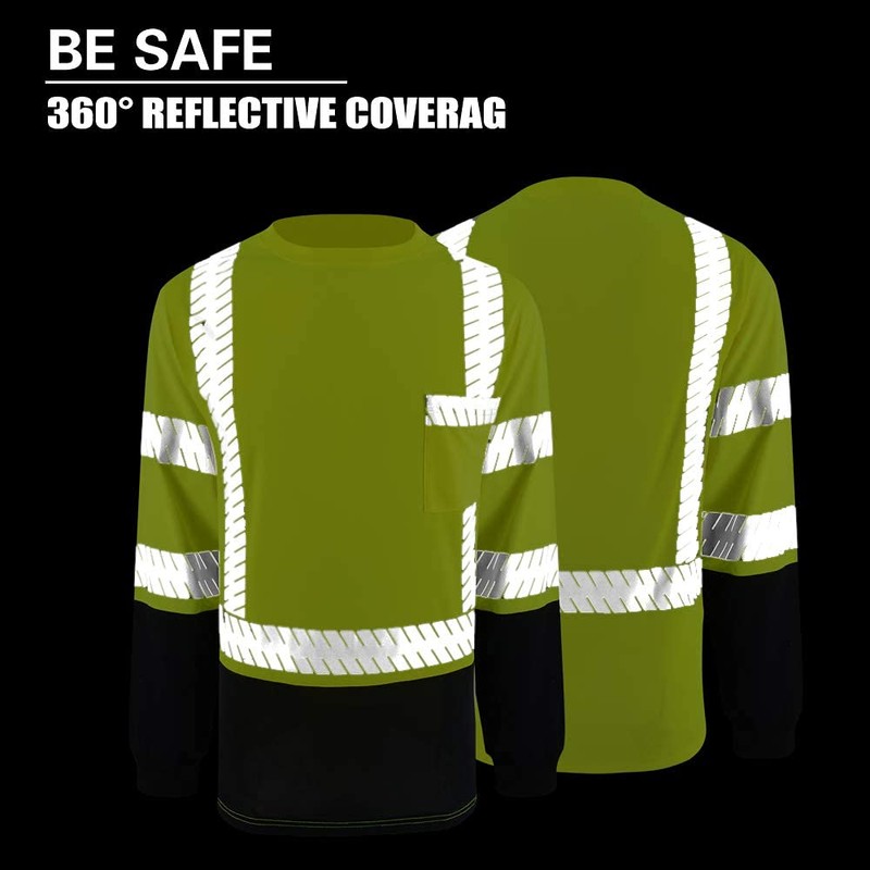 LOVPOSNTY Safety Shirts ANSI Class 3 Hi Vis Shirts with