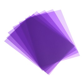 PATIKIL 20 Mil Clear PVC Binding Covers, 10 Pcs Front View Protector Un-Punched A4 Letter Size for Presentation, Report, Paper, Business Office Supply Document, Semi Transparent Purple