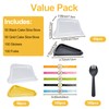 100 Pack Cake Slice Containers with Lids, Plastic Pie Container