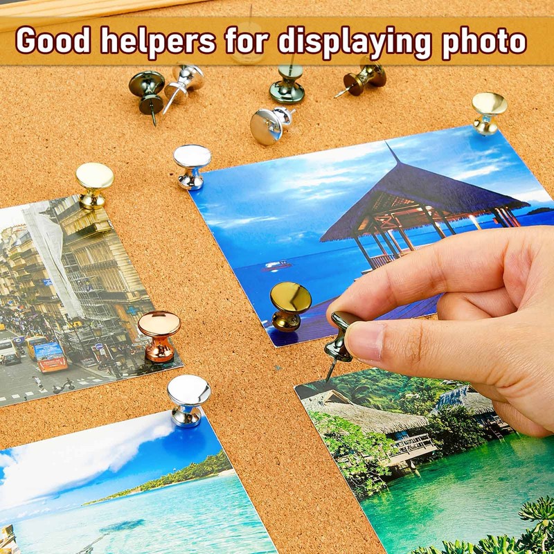 Outus 60 Pcs Giant Push Pins Jumbo Tacks 1 Inch
