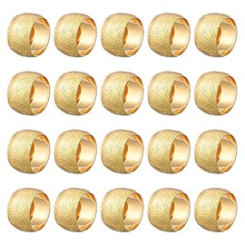 Servilleteros – Anillos redondos para mesa de comedor, fiestas, bodas, reuniones familiares, banquetes de día festivo, cena, Navidad, decoración de hebillas (juego de 20 dorado)