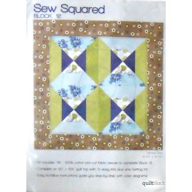 JO-ANN QUILT BLOCK OF THE MONTH "SEW SQUARED" BLOCK #12 - "TERRACE FLOOR" - NIP!