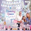 Holkcog Happy 17th Birthday Decorations for Girl, Silve Dancing Queen