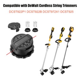 DWO1DT995 Weed Trimmer Head Cap Cover Attachment Set for DeWalt DCST922P1 DCST922B DCST972X1 DCST925 String Trimmer Head, 1 Trimmer Head 1 Head Cap 2 Spring 2 Spring Pad