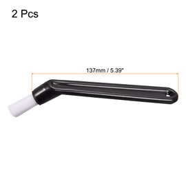 MECCANIXITY Coffee Machine Brush, 5.39" Length Nylon Head Black for Cleaning Espresso Machines, Grinders Pack of 2