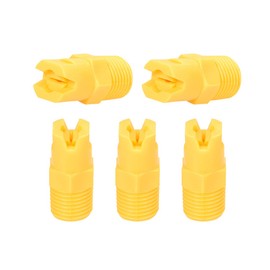 uxcell Flat Fan Spray Tip, 1/4BSPT Male Thread PP Nozzle, 5 Pcs (110 Degree, 0.91mm Orifice Diameter)