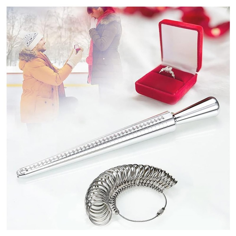 Ring Size Gauge, Ring Rod, Hammer, Compatible with No. 1