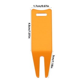 MUXSAM Golf Divot Repair Tool, 8Pcs Portable Golf Green Divot Fork, Metal Bending Golf Divot Tools, Curved Golf Green Repair Accessories for Men Women Golf Lovers(Gold)