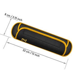 ZINZ Universal Shoulder Pad with Ultra Thick Cushion for Bag Luggage Bag Crossbody, Plus Long & Anti-Slip & Breathable,Black-Yellow Edge