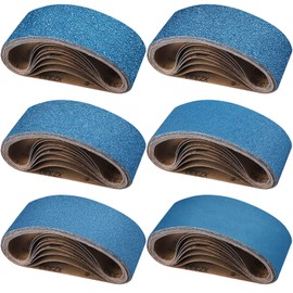 Sanding Belt 75 x 533 mm, 10PCS Belt Sander Sanding Belts 40/60/80/120/240/400 Grit for Polishing Metal, Wood