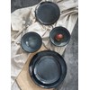 Famiware Moonlight Plates and Bowls Sets, 24 Pieces Stoneware Dinnerware
