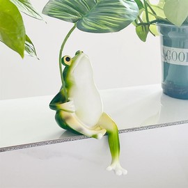 VORYRUM 1Pcs Funny Umbrella Frog Garden Statue Resin Figurines for Patio Lawn Decor Animal Crafts Ornament