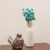 Light Blue Roses Bunch of 8 Closed Bud Wooden Roses