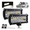 Par Faros 7''auxiliares 120w Triple-fila 6000k