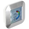 Indoor Touch LCD Screen Thermometer Hygrometer Electric Alarm Clock for