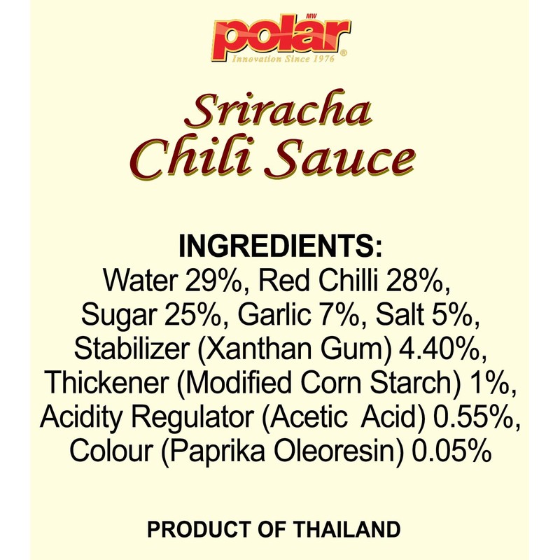 MW Polar Sriracha Chili Sauce 7.5 oz (Pack of 6),