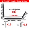 Yisunnan Garage Storage Jumbo Arm Hook Heavy Duty Wall Mount