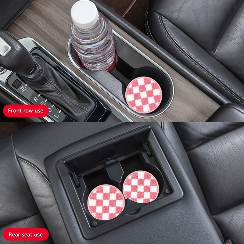 RHUAGYP Car Cup Holder Coaster, 2-Pack Drink Coasters for Car