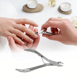 Joyzan Cuticle Nipper, Stainless Steel Nail Trimmer Professional Toe Manicure Care Remover Clippers Spring Pedicure Cutter Dead Skin Scissor Tool Fingernails Toenails Home SPA Salon Beauty Women Men