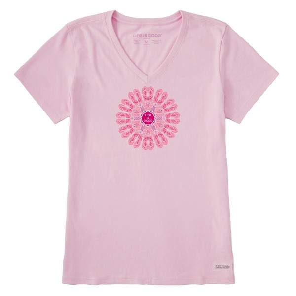 Life is Good Women's Crusher Tee Flip Flop Mandala, Seashell