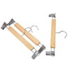 LOHAS Home 10-Pack Natural Finish Wooden Pant Skirt Hangers with