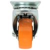 Dogotuls ZF5116 Rodaja PVC Giratoria y Freno, color Naranja, 2"