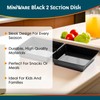 Blue Sky MiniWare Black 2 Section Dish - Premium Disposable