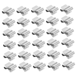 Operitacx Pack of 30 photovoltaic cable clamps, trailer, brake cable, trailer, wiring clips, pendant wire clips, metal wire clips, pendant frame, wire clips, metal cable clips, silver