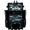 Boombah Superpack Hybrid Rolling Bat Bag - Wheeled & Backpack Version - Razor Black/Teal/White