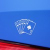 Transparent Decal Stickers Of Spade Royal Straight Flush Poker Hand