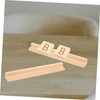 KOMBIUDA 10pcs 19cm Wooden English Letters Bases Display Stand Pinewood