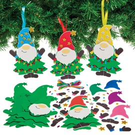 Baker Ross FX858 Christmas Tree Gonk Mix & Match Decoration Sets - Pack of 8, Christmas Craft Decoration Sets for Kids