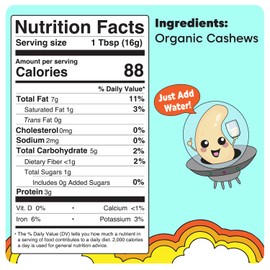 Wilderness Poets SPiN, Organic Cashew Cream & Milk Concentrate (Unsweetened) - 8 Ounce Squeeze Bag (Pack of 6) - Make Cashew Cream or Milk - Non-Dairy Creamer for Coffee, Tea, Lattes, Smoothies and Vegan Desserts