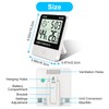 Flintronic Thermometer, Hygrometer, Indoor Mini LCD Display of Time, Temperature,